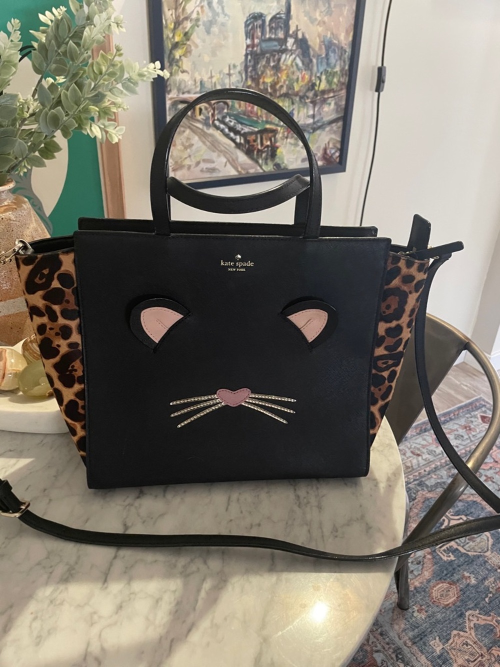 Kate Spade New York Run Wild Leopard Hayden large satchel